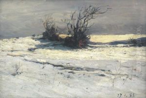 Paesaggio Innevato by Lorenzo Delleani