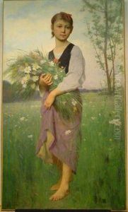 Return From The Fields by Francois Alfred Delobbe