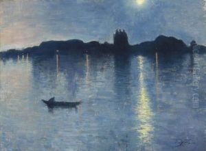 Le Lac Au Clair De Lune by Jean Delville