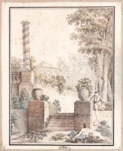 Jardin Anime A La Colonne by Gilles/ Le Jeune Ii Demarteau