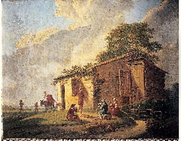 Paysans Pres De La Chaumiere - view 1