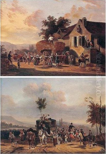 Villagers Dancing Before A Haywain - view 1