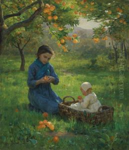 Under The Orange Tree by Virginie Demont-Breton
