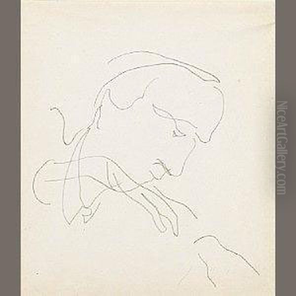 Head Of A Man No. 3; Two Profiles; Sketch For A Mural - view 1