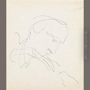 Head Of A Man No. 3; Two Profiles; Sketch For A Mural by Charles Demuth