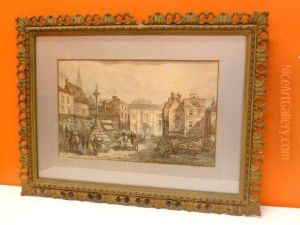 Vue De Ville Flamande by Gustave Den Duyts