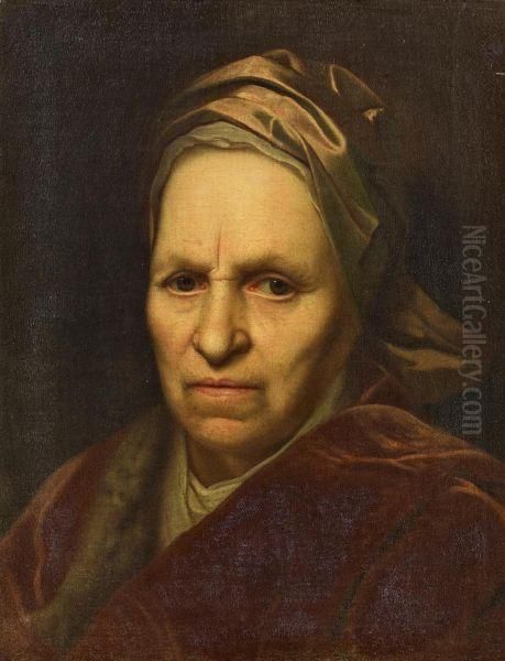 Portrait Of A Woman In A Headscarf - view 1