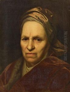 Portrait Of A Woman In A Headscarf by Balthasar Denner