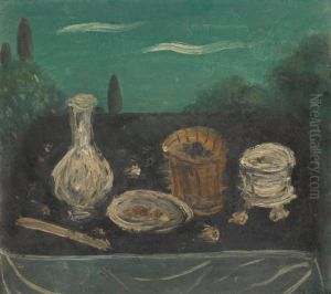 Nature Morte Signed 'a.derain' Oil On Canvas 8 7/8 X 9 5/8 In. Painted Circa 1948-1950 by Andre Derain