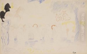 Baigneuses Et Cavaliers by Andre Derain