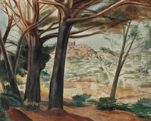 La Foret De Martigues Avec Trois Cachets by Andre Derain