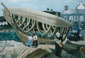 Building the Boat, Treboul, 1930