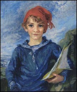 Portrait Of A Young Boy by Gertrude Des Clayes