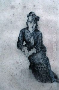 Portrait Grave De Berthe Morizot. Portrait Grave De Berthe Morizot.