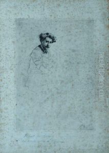 Portrait Grave De Leroy. by Marcellin Desboutin