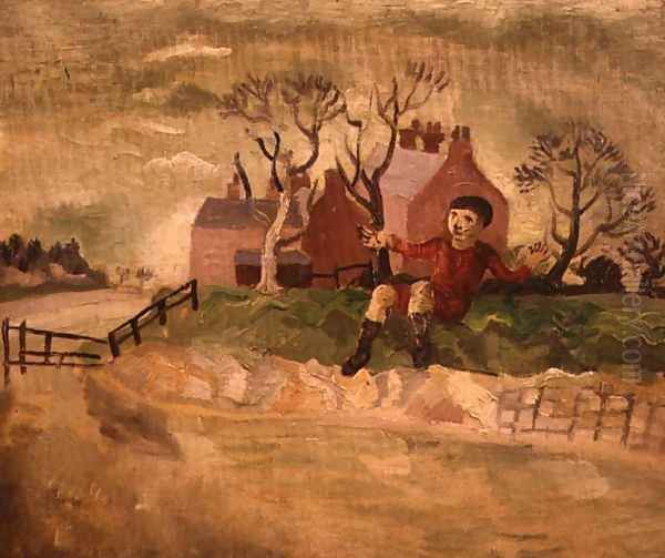 Boy Jumping a Stream - view 1