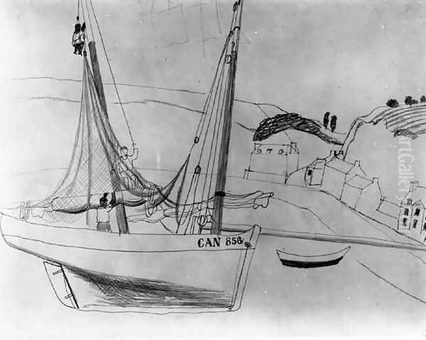 Boat at Concarneau, 1930 - view 1
