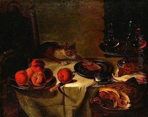Nature Morte Au Chat by Claude Francois Desportes