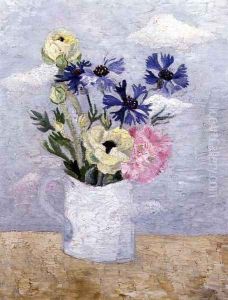 Flowers in a White Mug