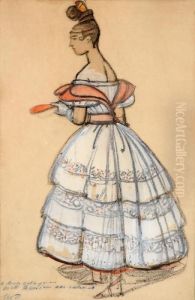Jeune Femme En Robe De Soiree by Maxime Dethomas