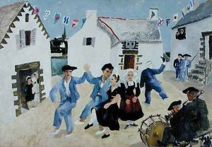 Dancing Sailors, Brittany, 1930
