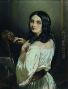 Jeune Femme A La Harpe