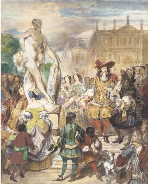 Study For Puget Presenting The
Group Of Milo Of Cortona To Louis Xiv In The Gardens Of Versailles - view 1