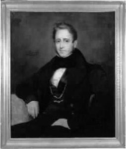 Portrait D'homme. Huile Sur Toile Signee Et Datee "eug. Deveria 1833" by Eugene Francois Marie Joseph Deveria