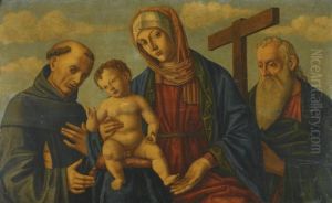 A Sacra Conversazione: The Madonna And Child With Saints Francis And Andrew by Giovanni di Niccolo Mansueti