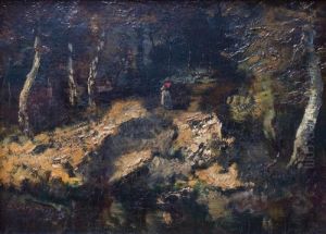 The Forest Of Fontainebleau by Narcisse-Virgile D Az De La Pena