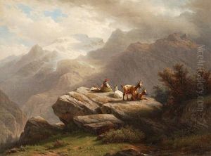 Un Sommet De Montagne. Vue Du Titlis Prise A Engstellen-alp by Francois Diday