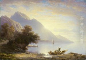 Le Soir, Une Brise Au Bouveret by Francois Diday