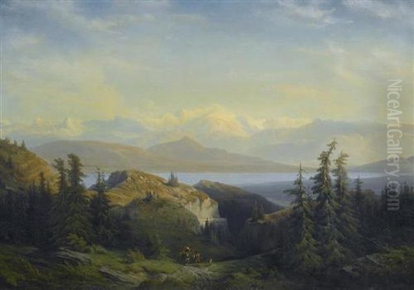 Paysage Du Lac Leman. 1852 - view 1