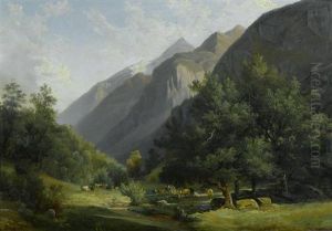 Paysage De La Vallee De Lauterbunnen (?) Avec Vaches. 1837 (?) Paysage De La Vallee De Lauterbunnen (?) Avec Vaches. 1837 (?)