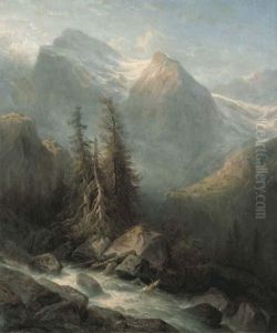 Paysage De Montagnes by Francois Diday