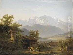 Le Mont Blanc Et L'arve, Vus De Sallanches.