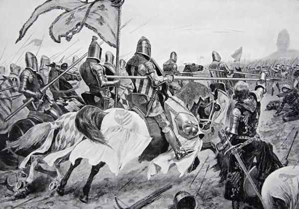 The Battle of Crecy, 26th August 1346, illustration from The History of the Nation - view 1