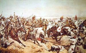 Charge of the 21st Lancers at Omdurman, 2nd September 1898 by Richard Caton Woodville