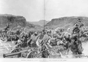 Yeomanry surprised in a Drift while pursuing a Boer Commando in Cape Colony by Richard Caton Woodville