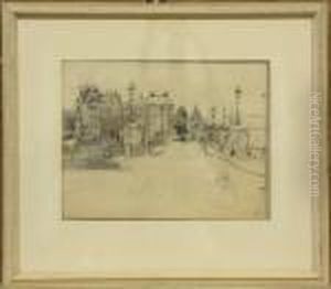 Stadsgezicht Met Brug by Waalko Jans I Dingemans
