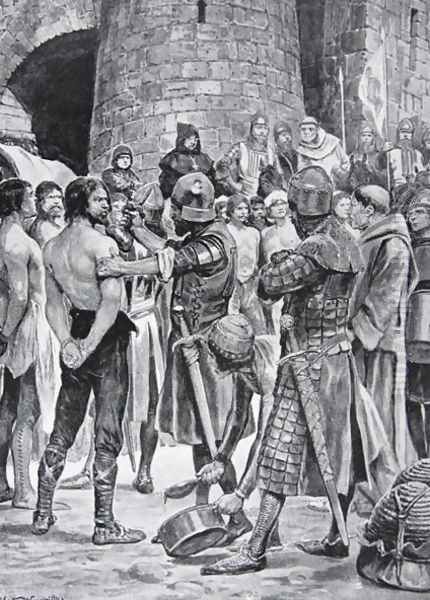Stephens soldiers are rubbed with honey, illustration from The History of the Nation - view 1