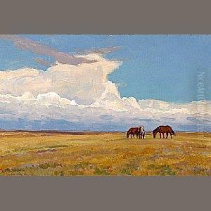 Clouds And Prairie by Maynard Dixon