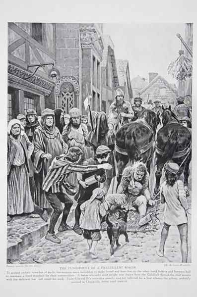 The punishment of a fraudulent baker, illustration from The History of the Nation - view 1