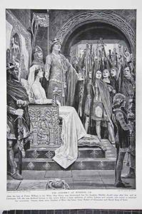 The Assembly at Windsor, 1126, illustration from The History of the Nation by Richard Caton Woodville