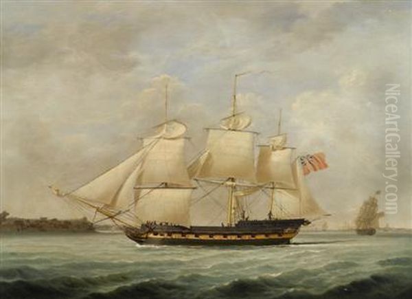 An East Indiaman Off Southampton Water - view 1