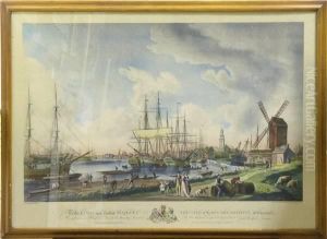 To The King's Most Excellent Majesty This View Of The River & Shipping At Limehouse by Robert Dodd