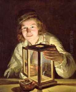The Young Stableboy with a Stable Lamp, 1824 by Ferdinand Georg Waldmuller