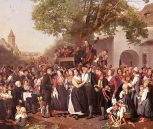 The Wedding by Ferdinand Georg Waldmuller