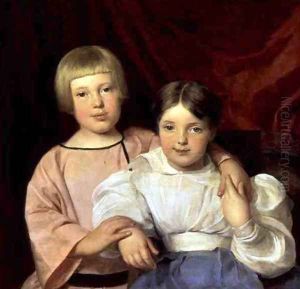 Children, 1834 by Ferdinand Georg Waldmuller