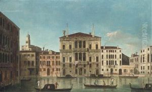 The Grand Canal, Venice, With The Palazzo Balbi by Apollonio Domenichini